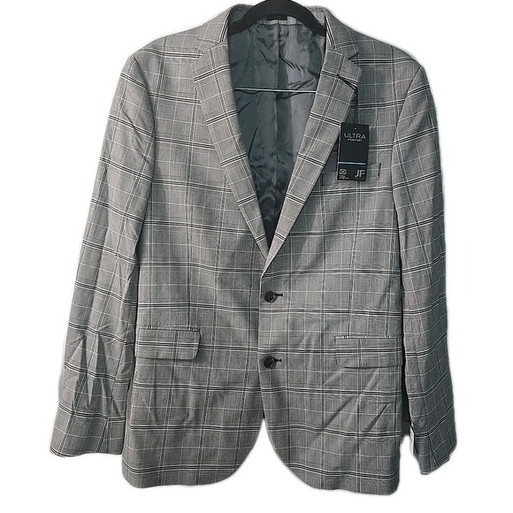 J. Ferrar Other - J Ferrar Gray Black Slim Fit Blazer Size 42R And Slim Fit Pants Size 34 NWT